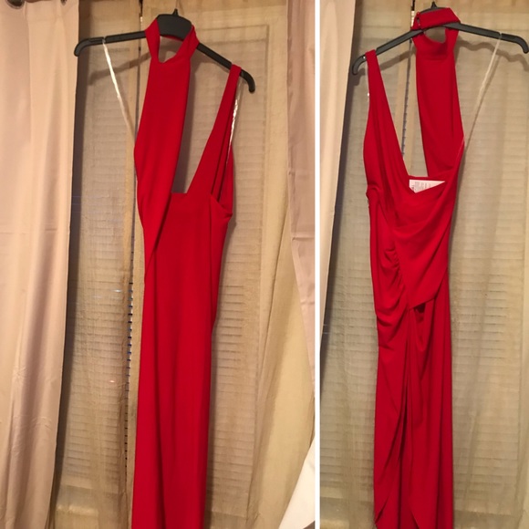 Sexy slit red dress - Picture 3 of 3